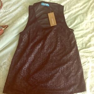 Francesca’s-NWT black sequin top-small